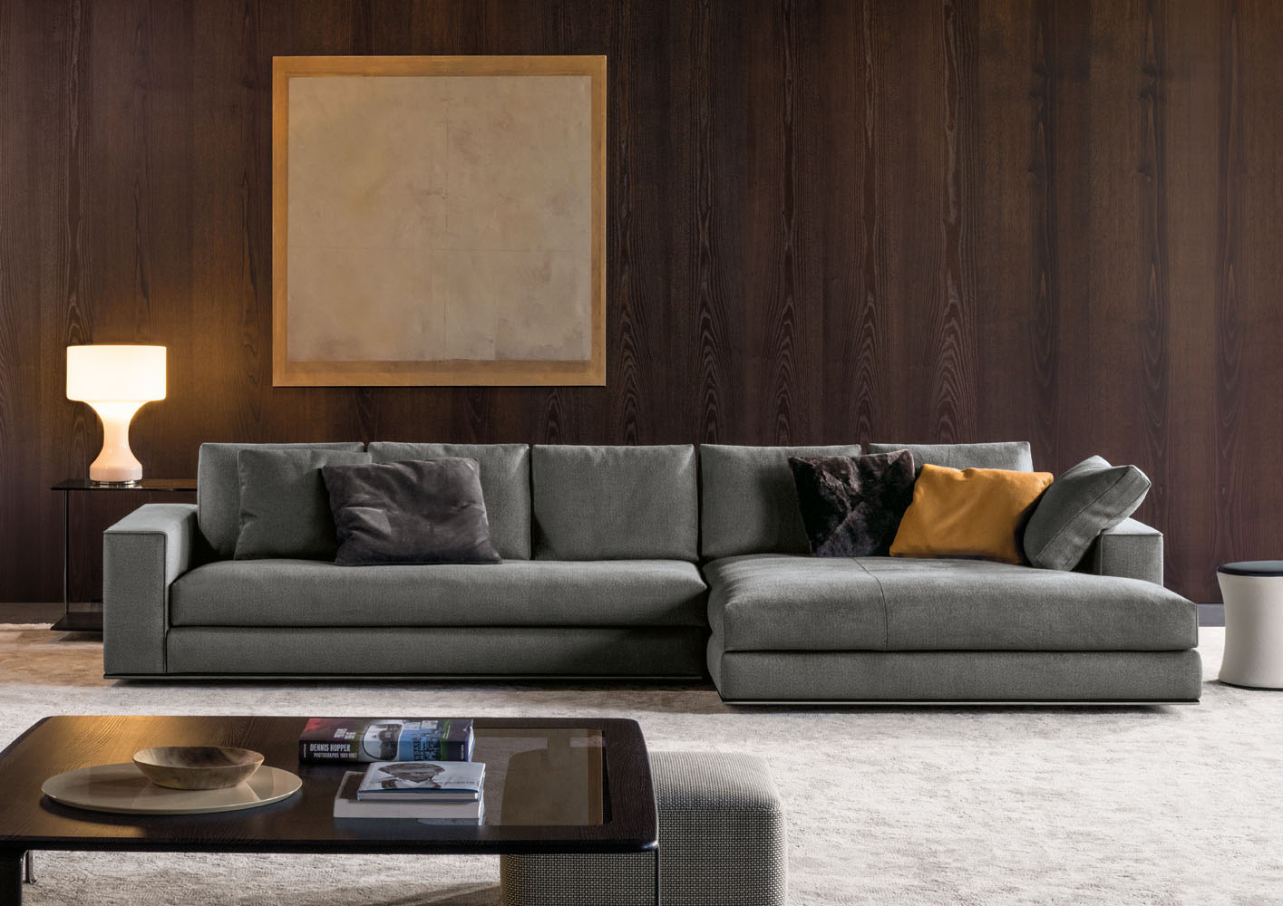 Hamilton Sofa | Designed by Rodolfo Dordoni, Minotti, Orange Skin