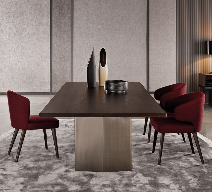 Morgan Table Designed By Rodolfo Dordoni Minotti Orange Skin Morgan Table Designed By Rodolfo Dordoni Minotti Orange Skin