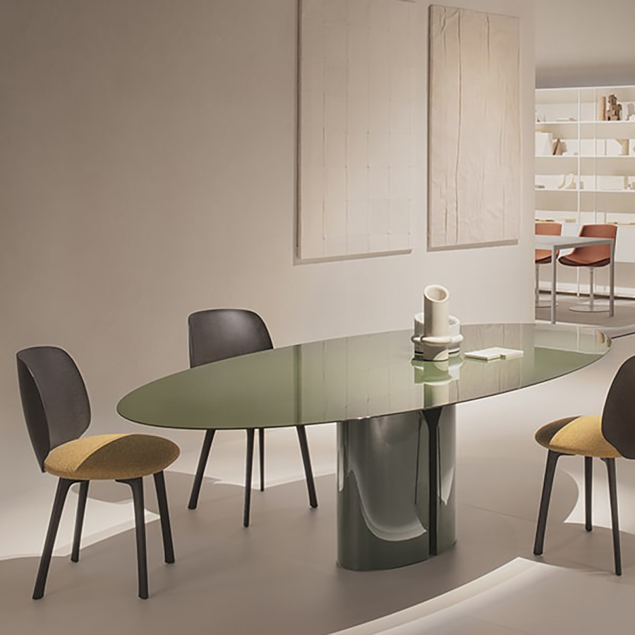 NVL Table. Round and oval design table designed by Jean Nouvel.