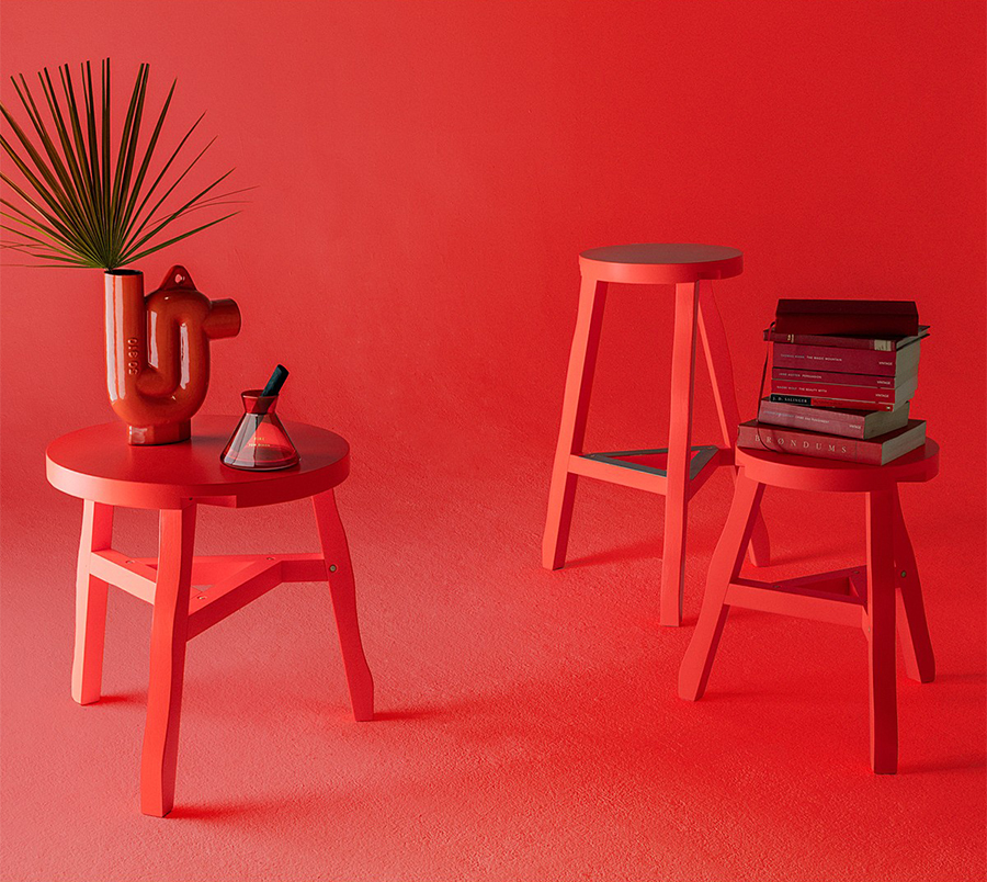 Offcut Side Table Designed By Tom Dixon Orange Skin Table Offcut Side