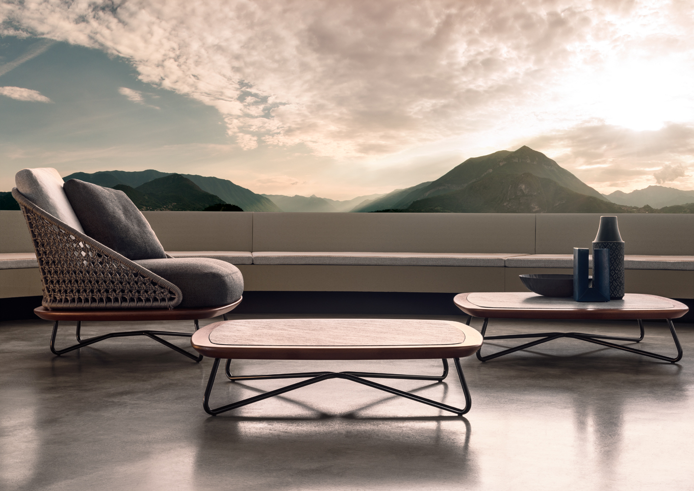 Rivera Pouf Designed By Rodolfo Dordoni Minotti Orange Skin Rivera Pouf