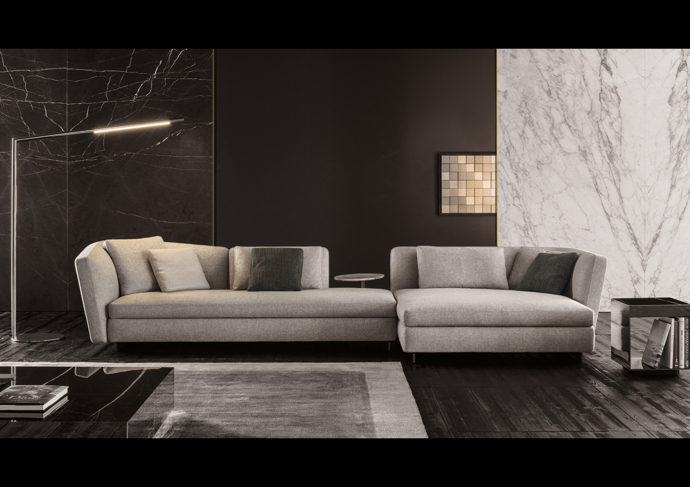 Seymour Sofa | Designed By Rodolfo Dordoni, Minotti, Orange SKin Seymour Sofa | Designed By Rodolfo Dordoni, Minotti, Orange SKin