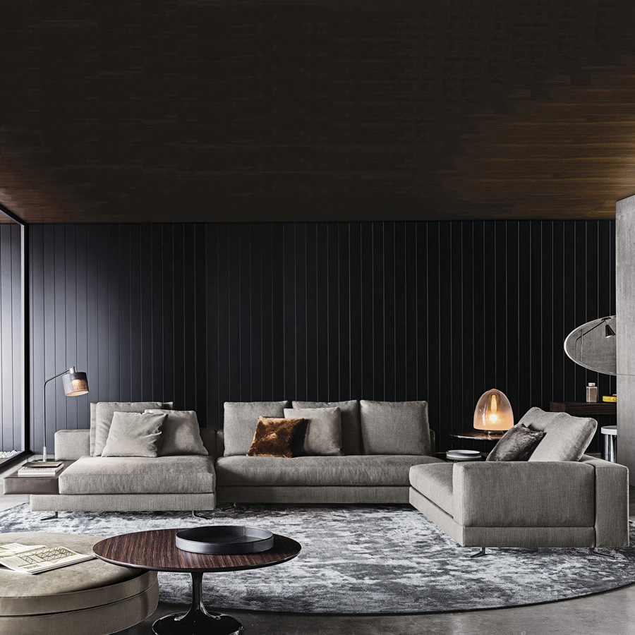 White Sofa Designed By Rodolfo Dordoni Minotti Orange Skin
